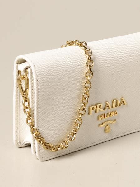 prada etiquette bag white|Prada medium shoulder leather bag.